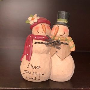 I love you so much! Snow Couple figurine